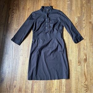 Tory Burch Brown Shirt Dress Long Sleeve - Size 10